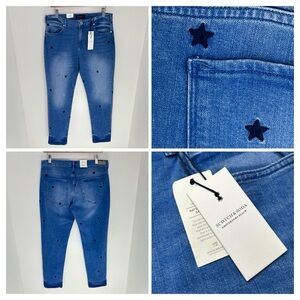 Scotch & Soda NWT Petit Ami Slim Boyfriend Womens Jeans 28/32 Stars Size‎ 32x29